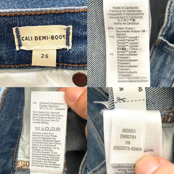 NWT Madewell women Cali Demi-Boot Jeans in Dorrance Wash TENCEL™ Denim Edition - Picture 4 of 14